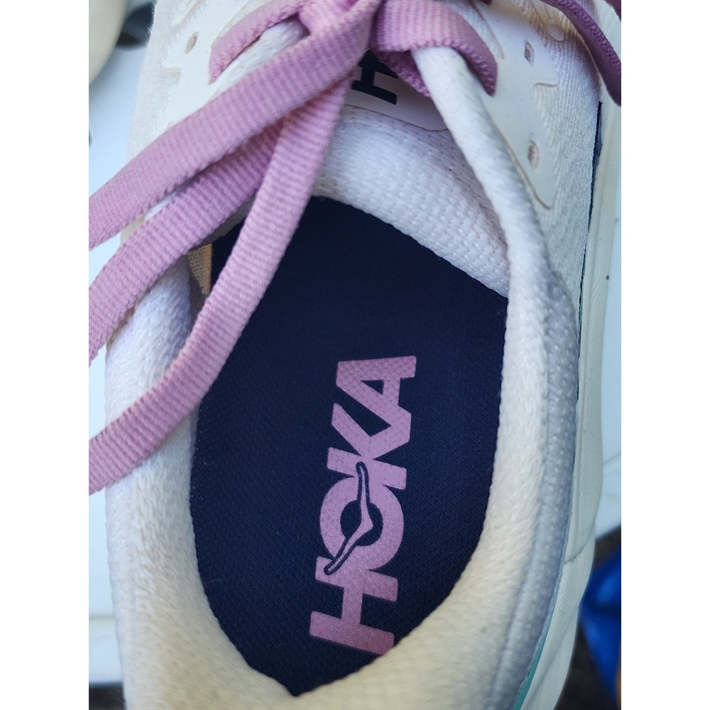 Hoka One One Arahi 8 Women Running Shoes White Teal Pink 8B Low Top Sneakers - Picture 7 of 9